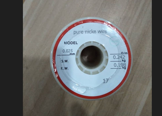 Goede prijs 0.025 mm Nikkel 200 draad met 99,2% nikkelgehalte voor industriële toepassingen online